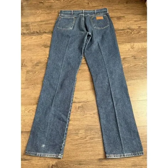 EUC Mens Wrangler‎ VINTAGE USA MADE straight leg jeans cotton size 35x35.5 - Picture 3 of 13